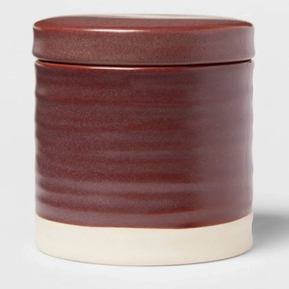 Threshold Ceramic Small Bathroom Canister